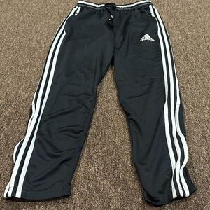 Adidas Joggers Black Classic Three Stripe M womens active pants bottoms